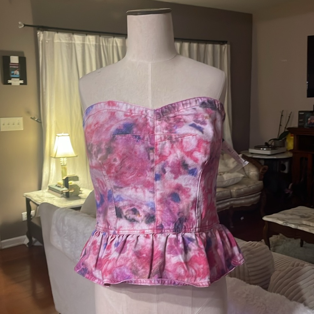 Marant Etoile Pink Peplum Top